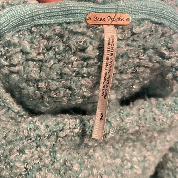 NWT Free People BFF Aquamarine Cowl Neck Sweater Small - Picture 2 of 4
